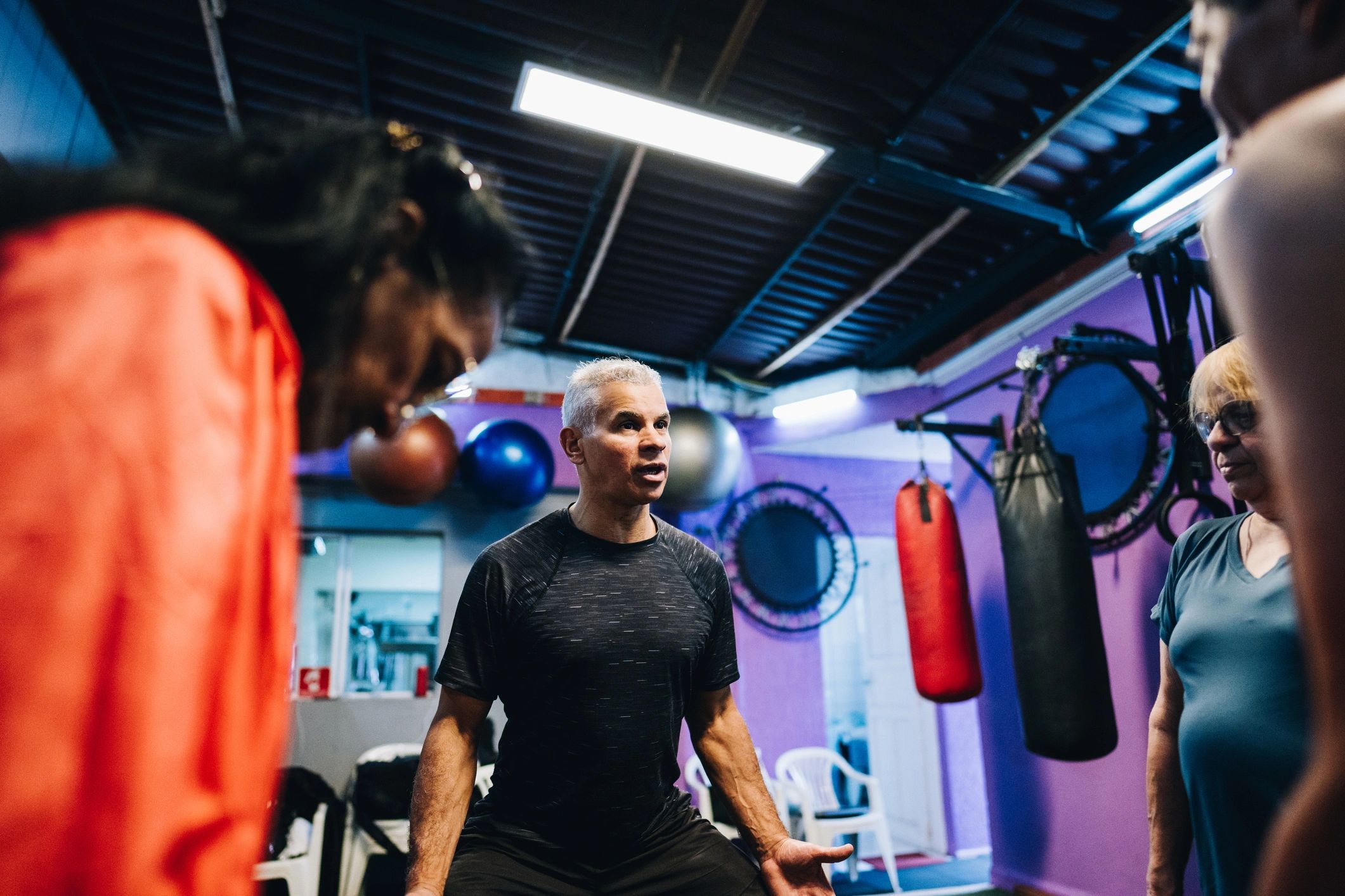 Group exercise class at the gym